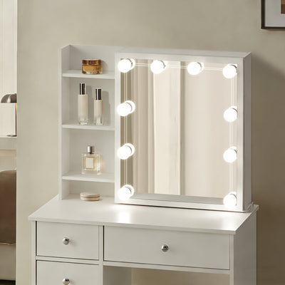 Amya Dressing Table Set [Sliding Mirror]