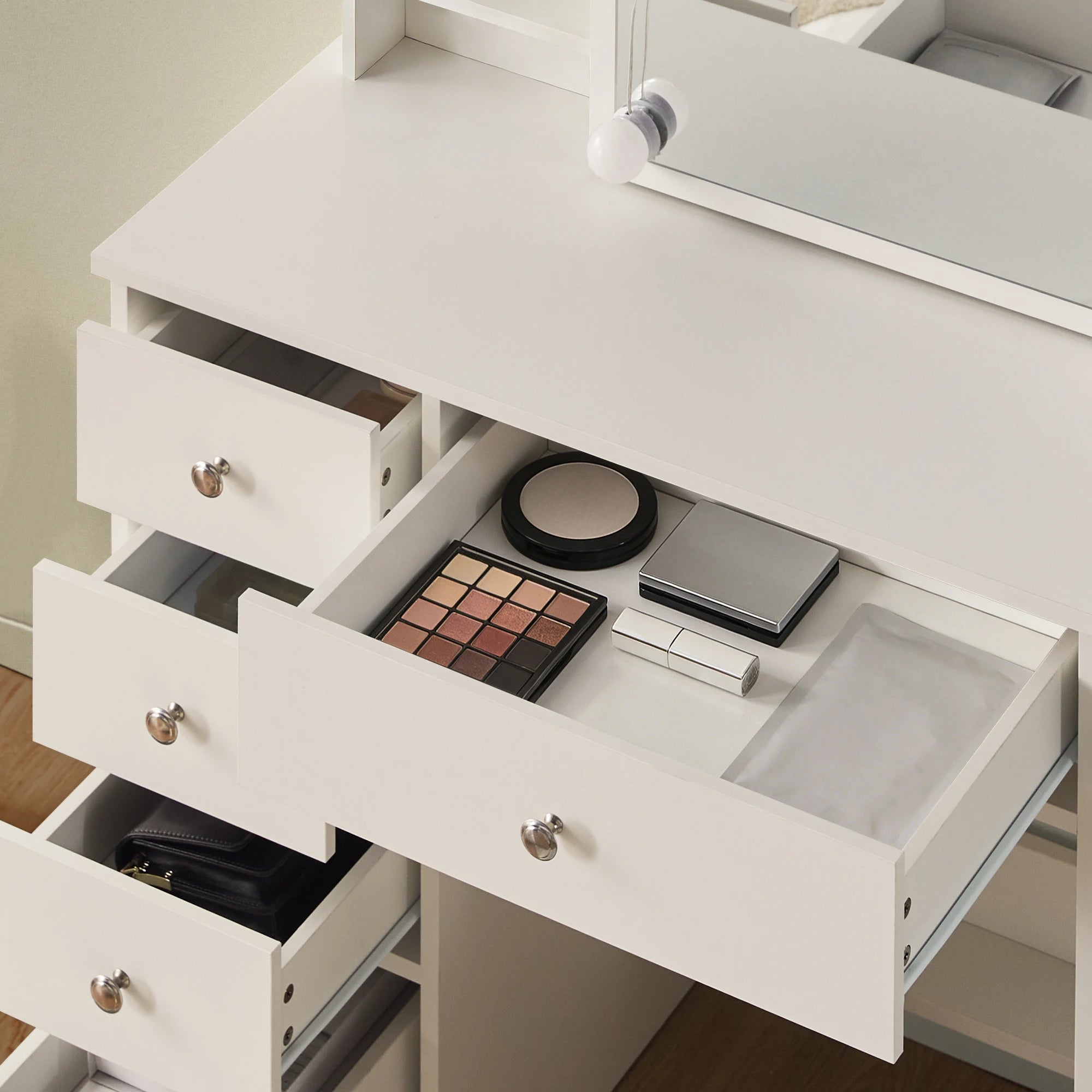 Amya Dressing Table Set [Sliding Mirror]